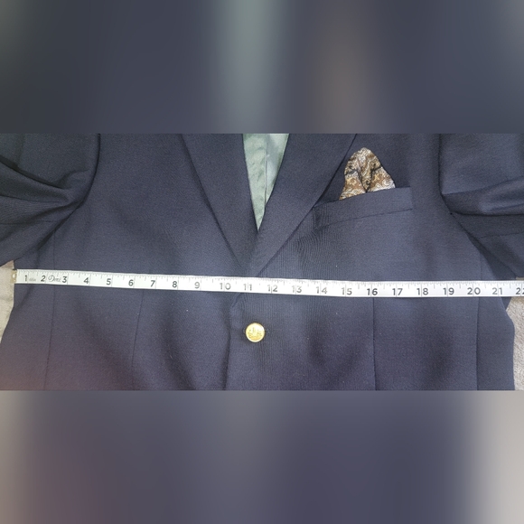 Stafford Mens Navy Blue Jacket Sport Blazer 2 Button Suit Jacket 42S - Picture 7 of 10